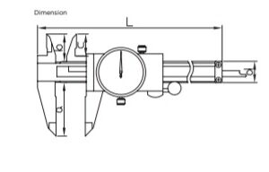 کولیس ساعتی (کولیس عقربه ای) ۱۵ سانتی متر مدل ۲-۰۶-۳۰۳ برند آسیمتو(ASIMETO)