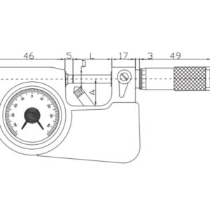 میکرومتر ساعتی رنج 0-25 میلی متر کد 152-01 برند آسیمتو