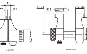 میکرومتر داخل سنج 30-5 ورنیه دقت 0.001 آسیمتو ASIMETO کد AS-203-01-0