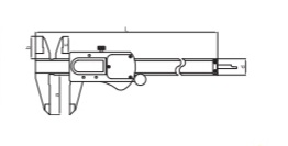 کولیس دیجیتال ۱۵ سانتی متر ضد آب IP67 مدل ۲-۰۶-۳۰۵ برند آسیمتو(ASIMETO)
