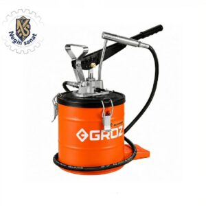 گریس پمپ سطلی ۶ کیلویی دستی بدون چرخ گروز (GROZ)